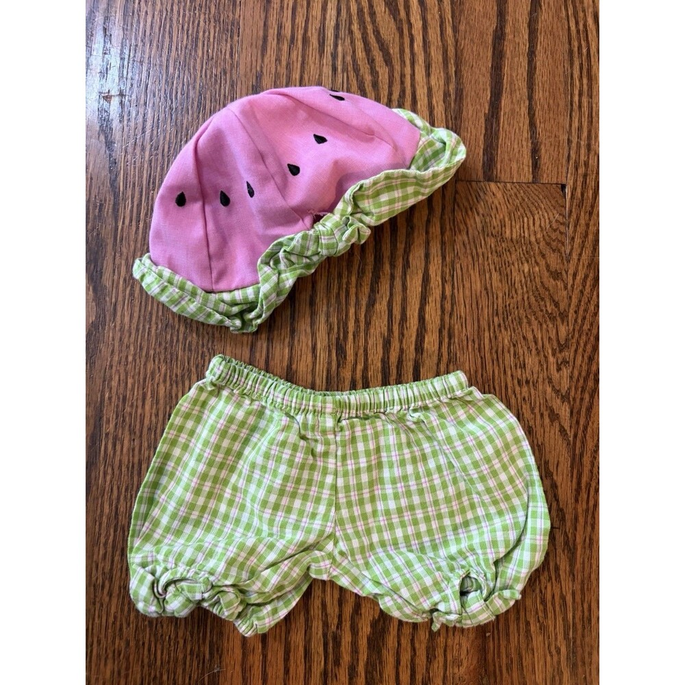 American Girl Bitty Baby Watermelon Picnic Set Outfit Hat and Bloomers only